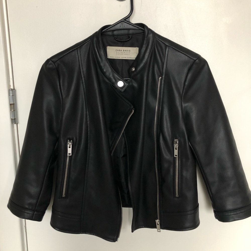 ZARA Faux Leather Jacket NWOT